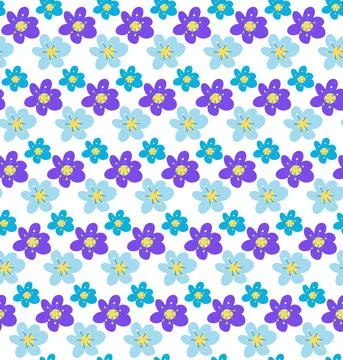 Simple flowers pattern. trendy repeating texture print, background. Vector 스톡 일러스트