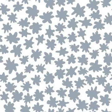 Simple flowers seamless pattern. Floral print with daisies flowers. Illustrazione stock