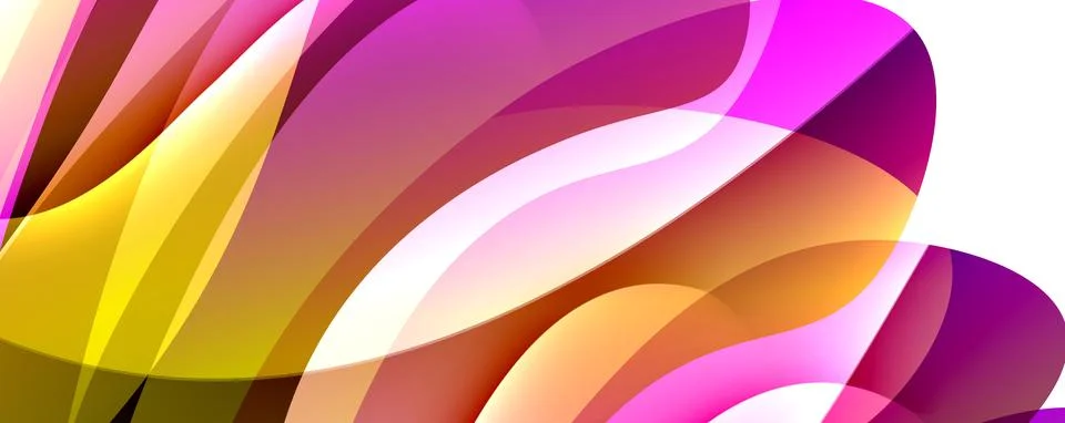 Simple fluid color gradient abstract background with dynamic wave line effect イラスト素材