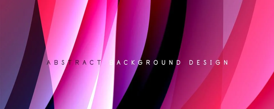 Simple fluid color gradient abstract background with dynamic wave line effect Stock Illustration