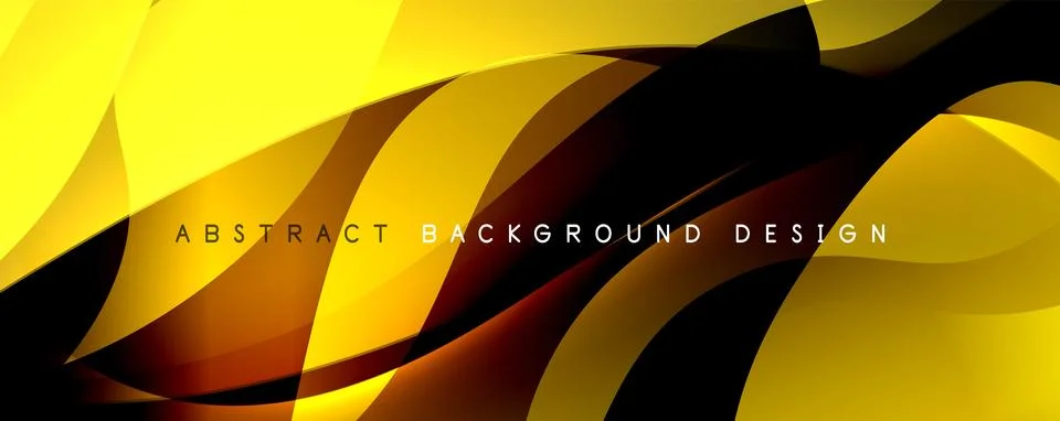 Simple fluid color gradient abstract background with dynamic wave line effect Stock Illustration