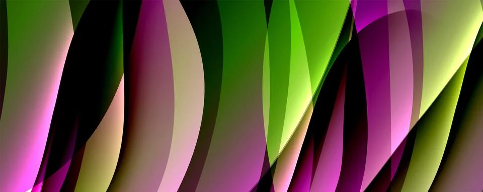 Simple fluid color gradient abstract background with dynamic wave line effect イラスト素材