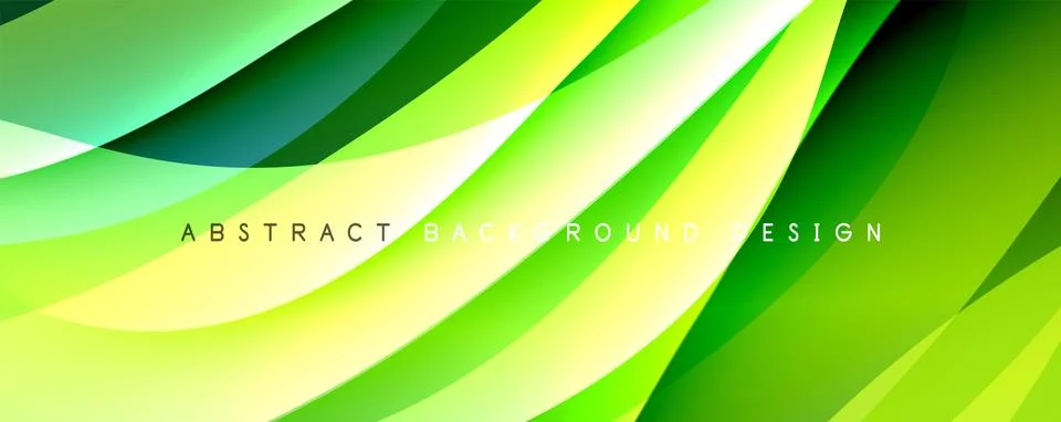 Simple fluid color gradient abstract background with dynamic wave line effect Stock Illustration