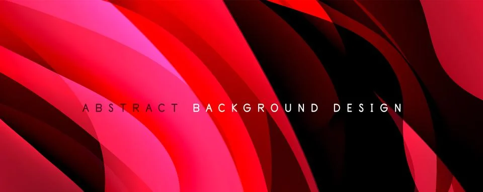 Simple fluid color gradient abstract background with dynamic wave line effect Stock Illustration