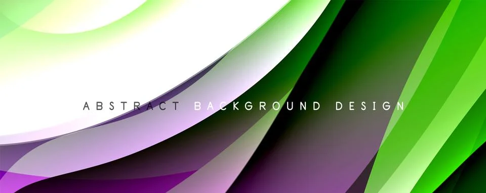 Simple fluid color gradient abstract background with dynamic wave line effect 스톡 일러스트