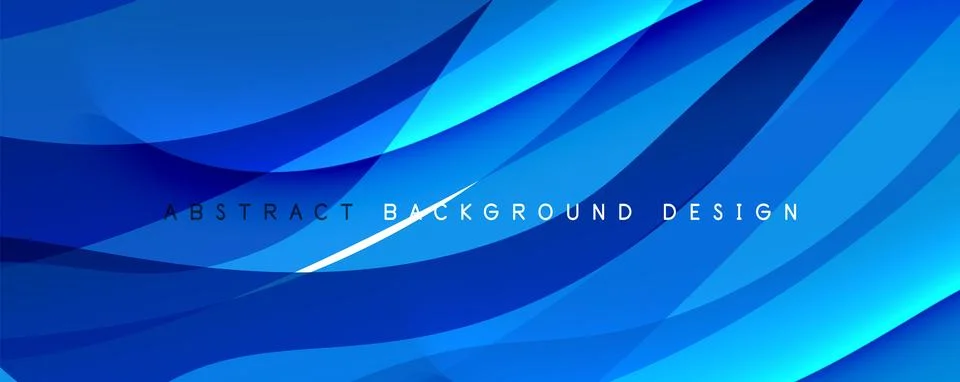 Simple fluid color gradient abstract background with dynamic wave line effect Stock Illustration
