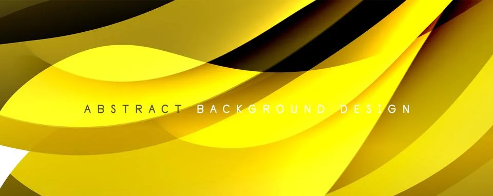 Simple fluid color gradient abstract background with dynamic wave line effect Illustrazione stock