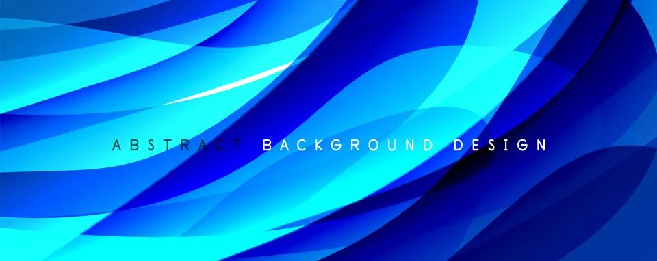 Simple fluid color gradient abstract background with dynamic wave line effect Illustrazione stock
