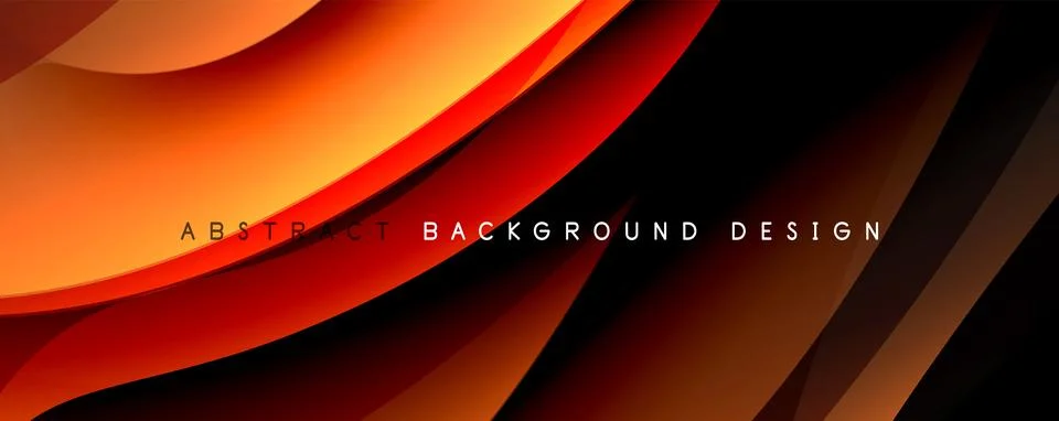 Simple fluid color gradient abstract background with dynamic wave line effect Illustrazione stock