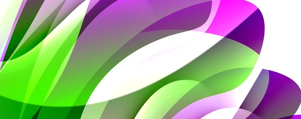 Simple fluid color gradient abstract background with dynamic wave line effect Stock Illustration