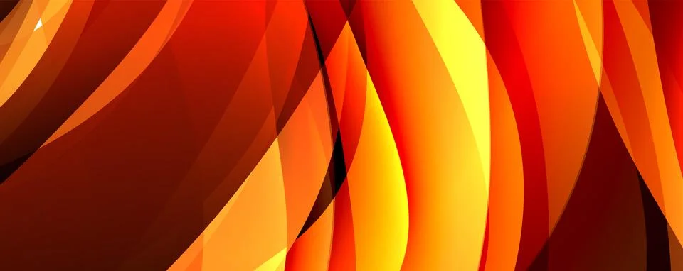 Simple fluid color gradient abstract background with dynamic wave line effect Stock Illustration