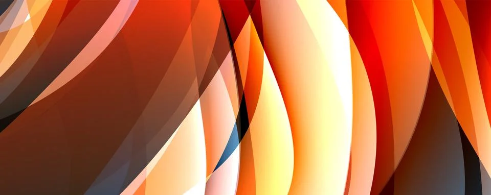 Simple fluid color gradient abstract background with dynamic wave line effect Stock Illustration