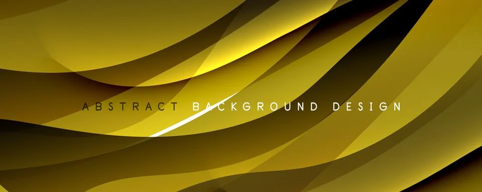 Simple fluid color gradient abstract background with dynamic wave line effect Stock Illustration