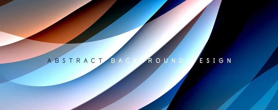 Simple fluid color gradient abstract background with dynamic wave line effect イラスト素材