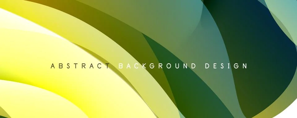 Simple fluid color gradient abstract background with dynamic wave line effect Illustrazione stock