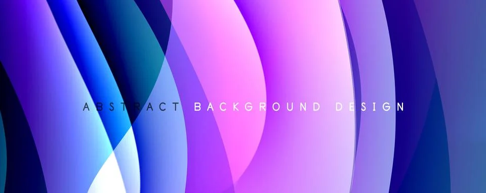 Simple fluid color gradient abstract background with dynamic wave line effect Illustrazione stock