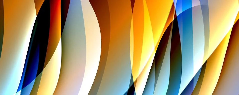 Simple fluid color gradient abstract background with dynamic wave line effect 스톡 일러스트