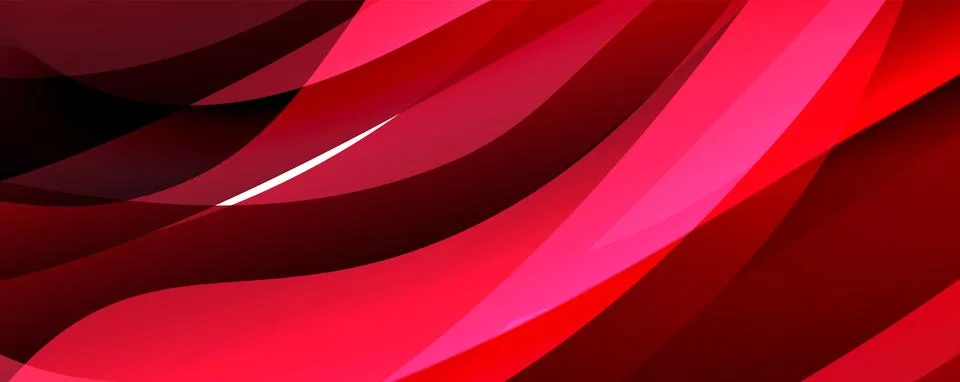Simple fluid color gradient abstract background with dynamic wave line effect Stock Illustration