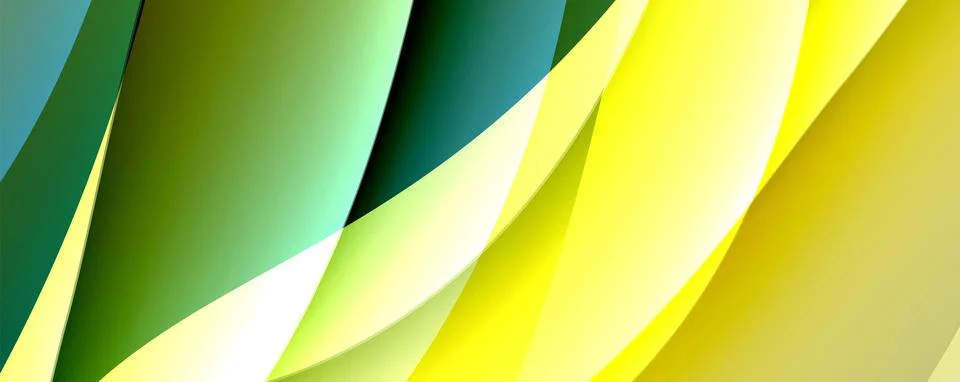 Simple fluid color gradient abstract background with dynamic wave line effect Stock Illustration