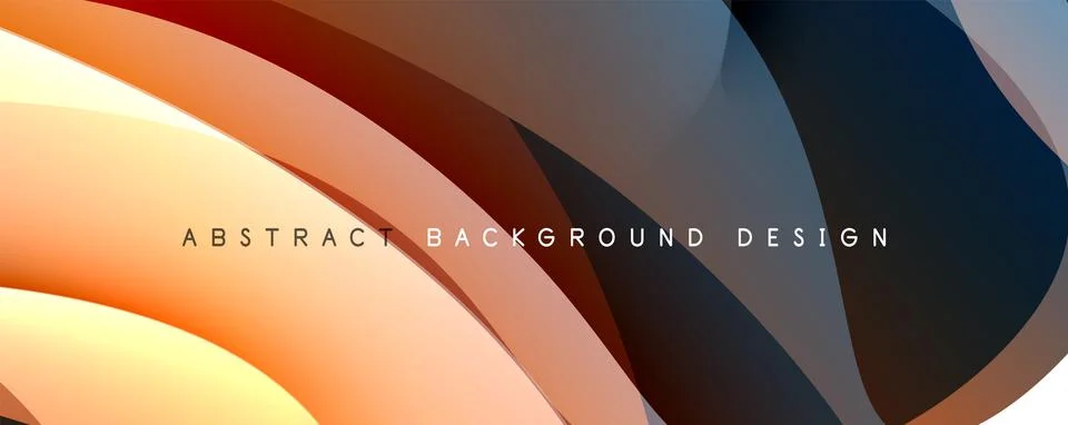 Simple fluid color gradient abstract background with dynamic wave line effect Illustrazione stock