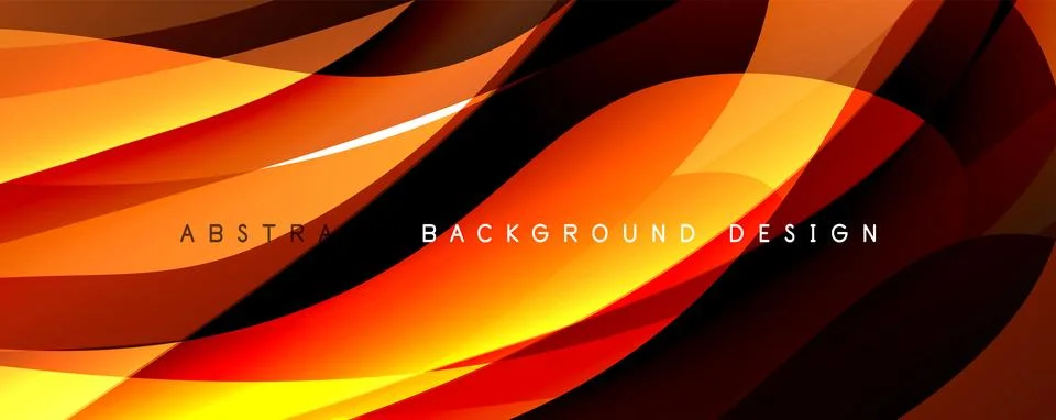 Simple fluid color gradient abstract background with dynamic wave line effect イラスト素材