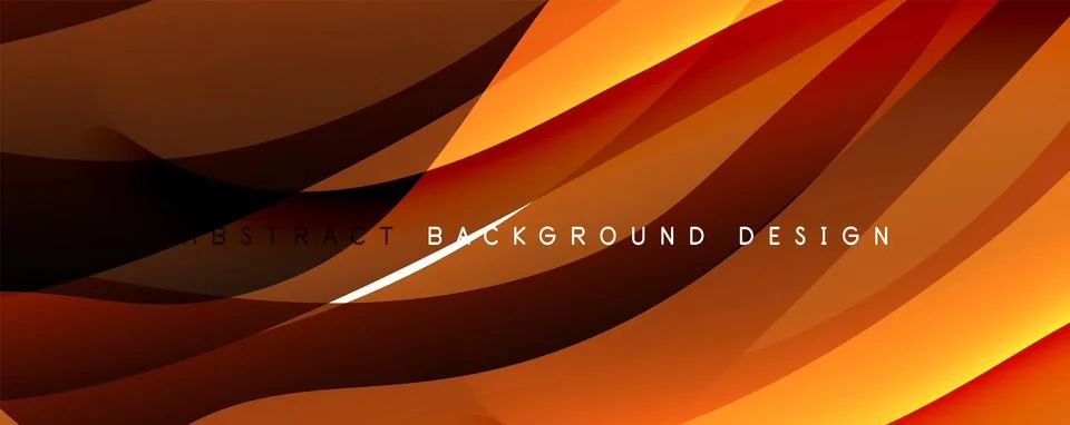 Simple fluid color gradient abstract background with dynamic wave line effect 스톡 일러스트