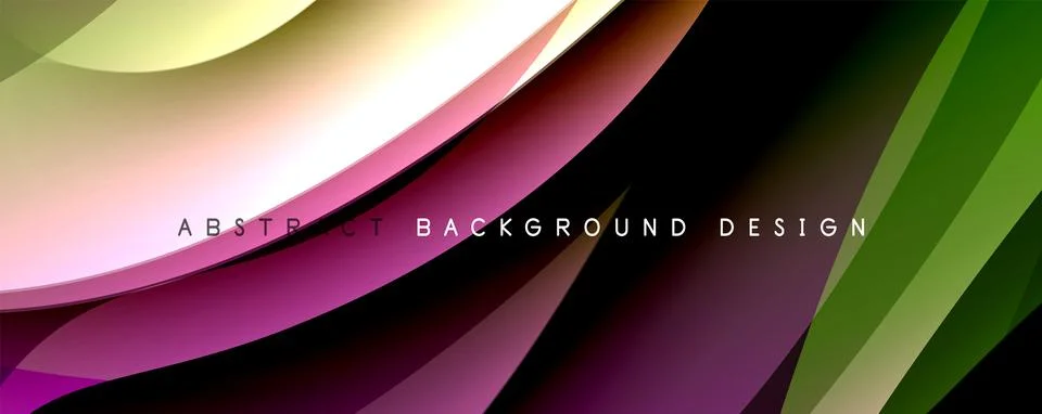 Simple fluid color gradient abstract background with dynamic wave line effect イラスト素材
