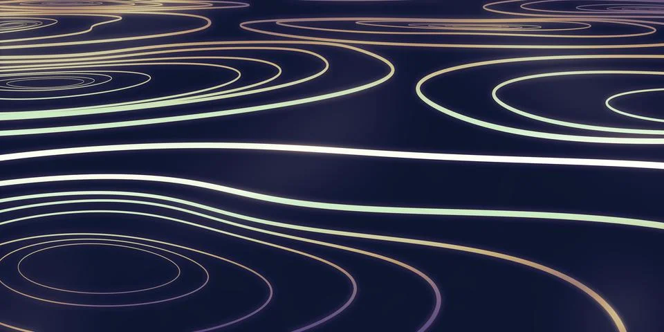 Simple fluid shape curve Abstract repeating texture Topographic map Illustrazione stock