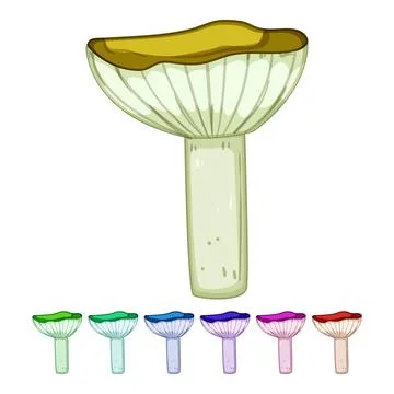 Simple fly agaric cartoon vector graphic Stock Illustration