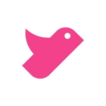 Simple Flying Bird Shape Symbol Stock Illustration