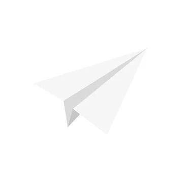 Simple folded paper plane isolated icon, creativity concept Stock Illustration