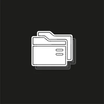 Simple Folder Vector Icon Stock Illustration