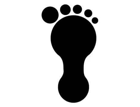 Simple foot icon Stock Illustration