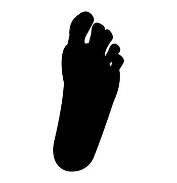 Simple foot silhouette Stock Illustration