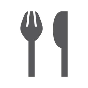 Simple fork and knife icon Stock Illustration