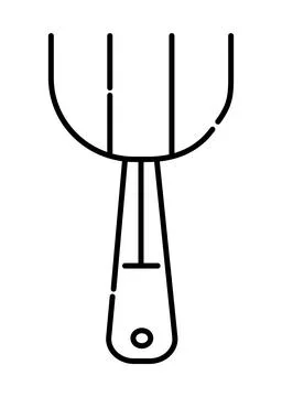 Simple fork black line icon Stock Illustration