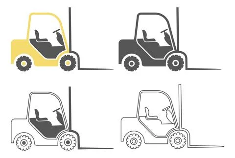 Simple Forklift Icon Stock Illustration