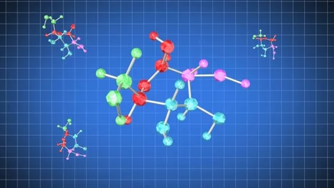 Simple formula microcosmic Stock Footage 121204578