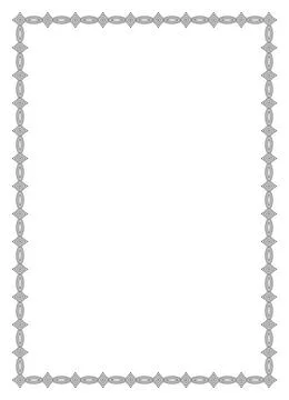 Simple frame with antique pattern for photo or letter. Stock Illustration
