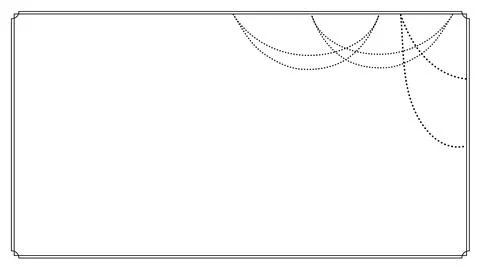 Simple frame with beads, pattern of two frames with a round corner. Thin linear 스톡 일러스트