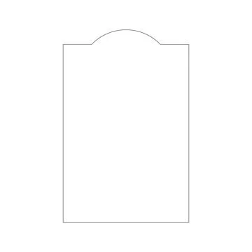 Simple Frame with Curve Line on the Top Stock Illustration