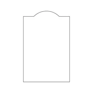 Simple Frame with Curve Line on the Top Stock-Illustration