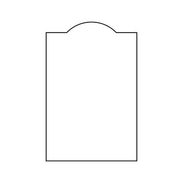 Simple Frame with Curve Line on the Top Stock-Illustration