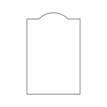 Simple Frame with Curve Line on the Top Stock Illustration