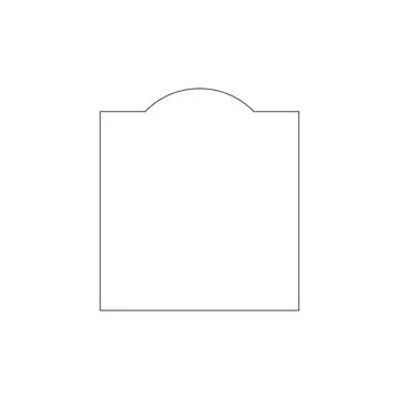 Simple Frame with Curve Line on the Top Stock Illustration