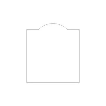 Simple Frame with Curve Line on the Top Stock Illustration