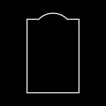 Simple Frame with Curve Line on the Top Stock Illustration