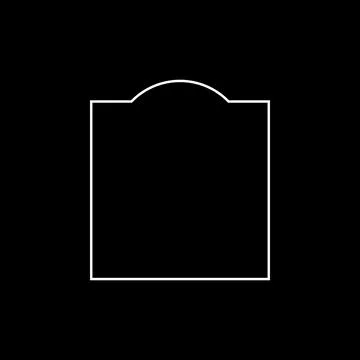 Simple Frame with Curve Line on the Top Stock-Illustration