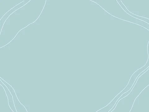 Simple frame with doodle wave lines in corners. Vector background. Curved line Illustrazione stock