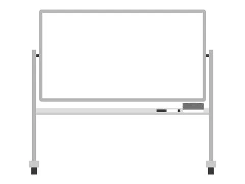 A simple frame of a flat-style whiteboard. Illustrazione stock